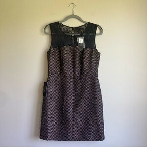 NWT The Limited Tweed Woven Lace MIDI Dress 8